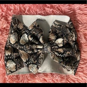 Snakeskin Bow Headwrap